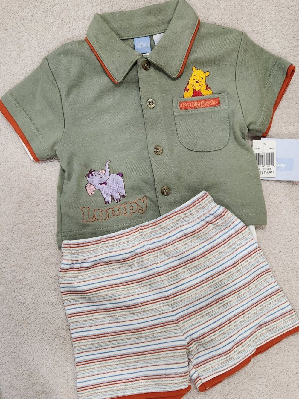 Disney - Baby Boys' 3-Pc Pooh & Lumpy Short Set - Picture 9 of 9